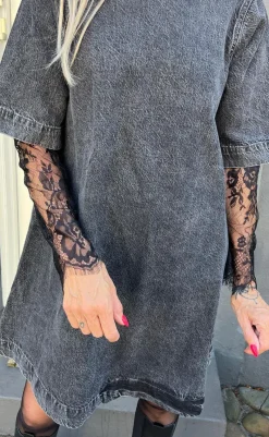 Outlet Bluse - Lissa Lace - Black Bluser