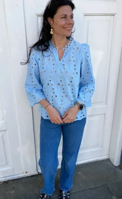 Clearance Bluse - Milla - Blue Lace Bluser