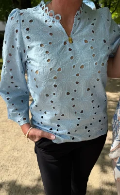 Clearance Bluse - Milla - Blue Lace Bluser