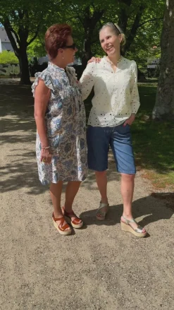 Clearance Bluse - Milla - Blue Lace Bluser