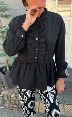 Discount Bluse - Frida - Black Bluser