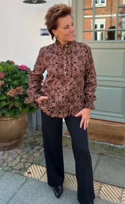 Online Bluse - Roxie - Brown Bluser