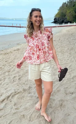 Bluse - Emmi - Red Flowers Bluser