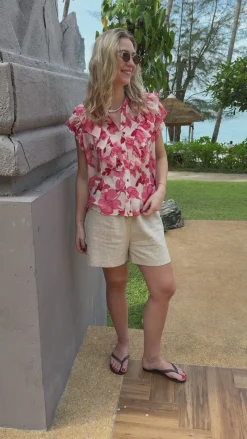 Bluse - Emmi - Red Flowers Bluser