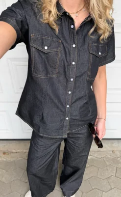 Clearance Bukser - Detia - Black Denim Bukser & Jeans