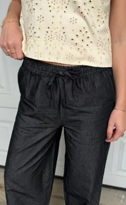 Clearance Bukser - Detia - Black Denim Bukser & Jeans