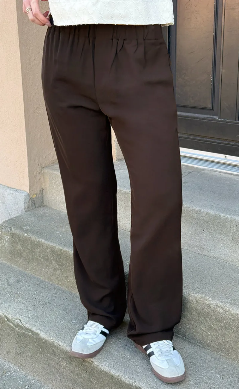 New Bukser - Liva - Dark Brown Bukser & Jeans