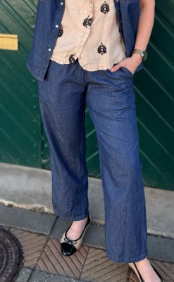 Bukser - Detia - Denim Blue Bukser & Jeans