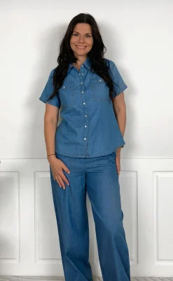 Outlet Bukser - Detia - Light Blue Denim Bukser & Jeans