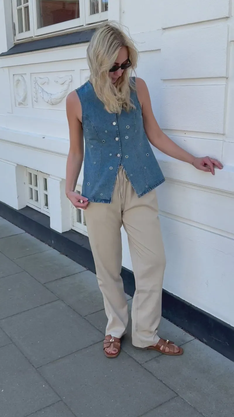 Bukser - Amalie - Sand Bukser & Jeans