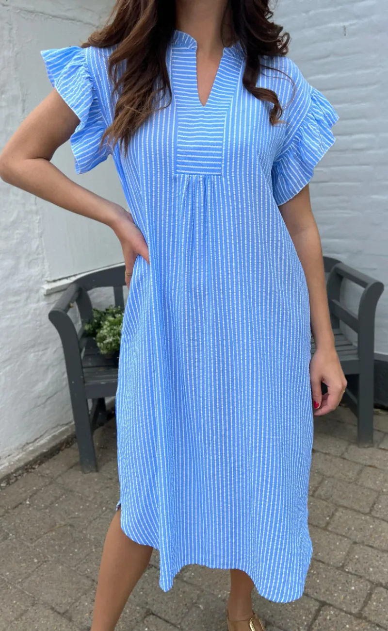 Outlet Kjole - Winnie - Blue Striped Kjoler