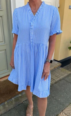 Online Kjole - Catja Summer - Blue Striped Kjoler