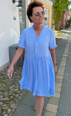 Online Kjole - Catja Summer - Blue Striped Kjoler