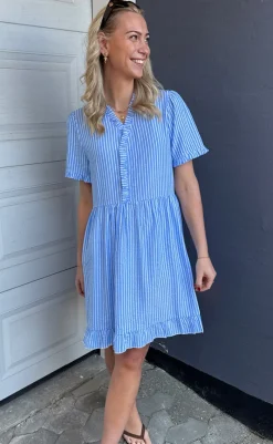 Online Kjole - Catja Summer - Blue Striped Kjoler