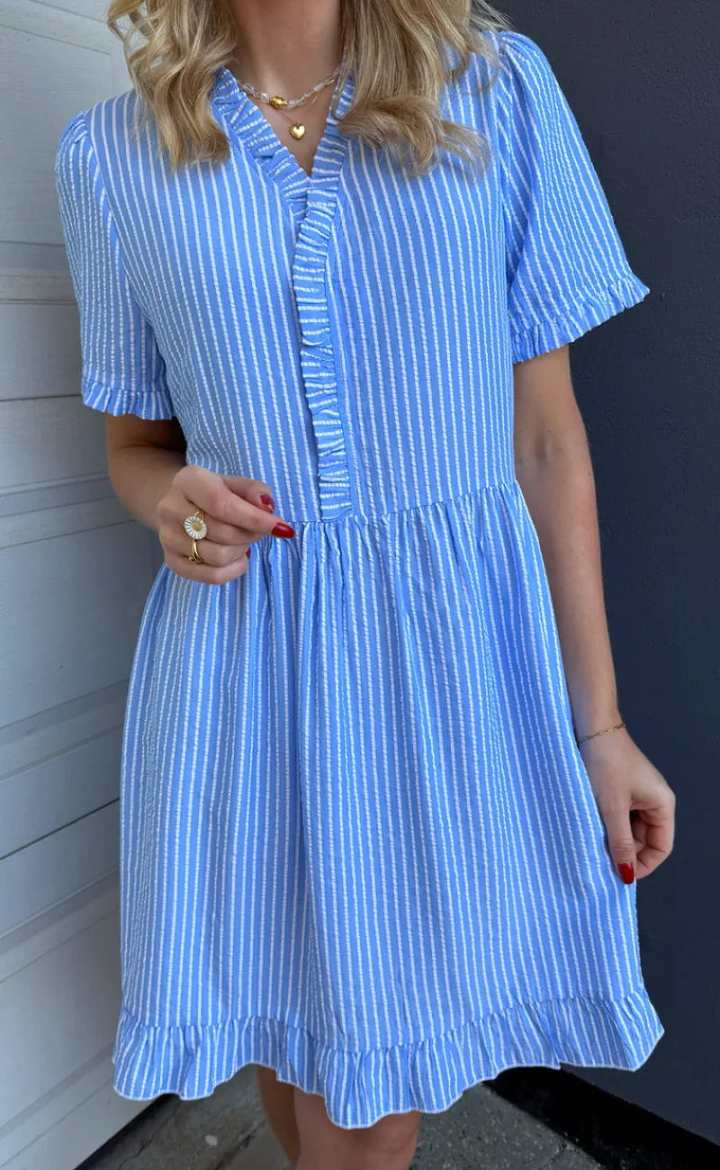 Online Kjole - Catja Summer - Blue Striped Kjoler