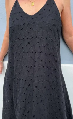 New Kjole - Klara - Black Broderi Anglaise Kjoler