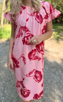 Outlet Kjole - Cecilia - Rosy Flower Kjoler