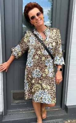 Kjole - Augusta - Leopard / Flower Kjoler