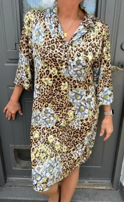 Kjole - Augusta - Leopard / Flower Kjoler