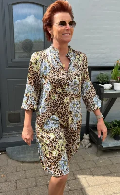Kjole - Augusta - Leopard / Flower Kjoler
