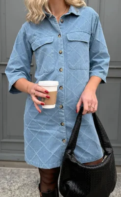 Discount Kjole - Calla - Trendy Denim Kjoler