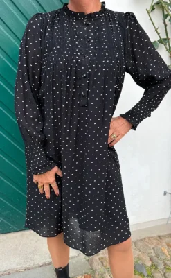 Sale Kjole - Natalia - Black W. Dots Kjoler