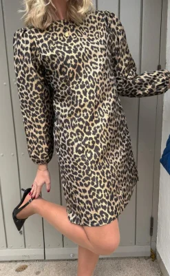 Best Kjole - Fia Short - Shiny Leopard Kjoler