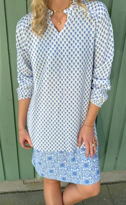 Clearance Kjole - Mira - Blue Printed Kjoler