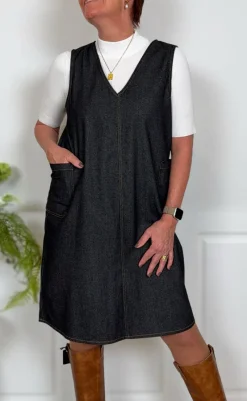 Clearance Kjole - Ania Spencer - Grey / Black Denim Kjoler