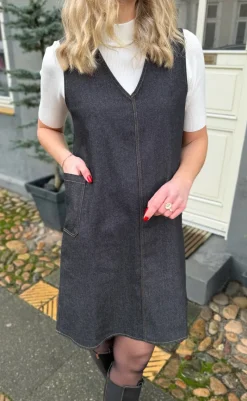 Clearance Kjole - Ania Spencer - Grey / Black Denim Kjoler