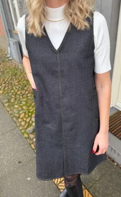 Clearance Kjole - Ania Spencer - Grey / Black Denim Kjoler