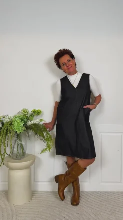 Clearance Kjole - Ania Spencer - Grey / Black Denim Kjoler