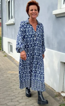 Hot Kjole - Camma - Blue Printed Kjoler