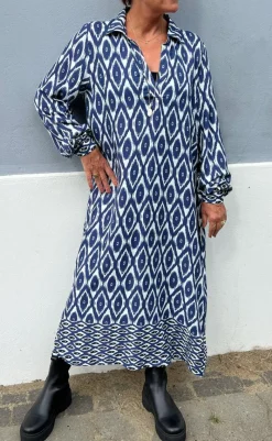 Hot Kjole - Camma - Blue Printed Kjoler