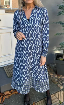 Hot Kjole - Camma - Blue Printed Kjoler