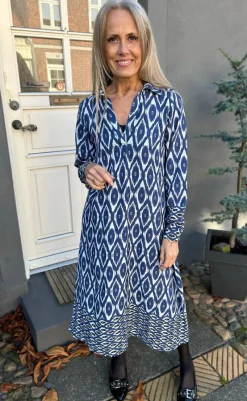 Hot Kjole - Camma - Blue Printed Kjoler