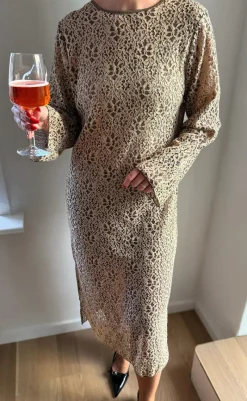 Kjole - Lanza - Beige/Brown Kjoler