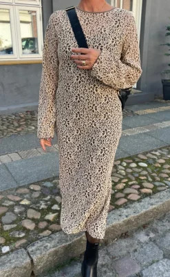 Kjole - Lanza - Beige/Brown Kjoler