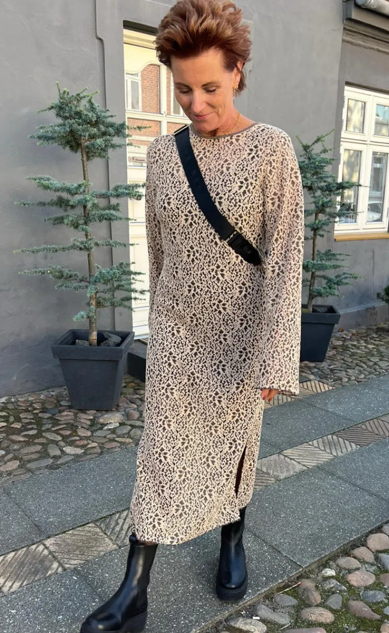 Kjole - Lanza - Beige/Brown Kjoler
