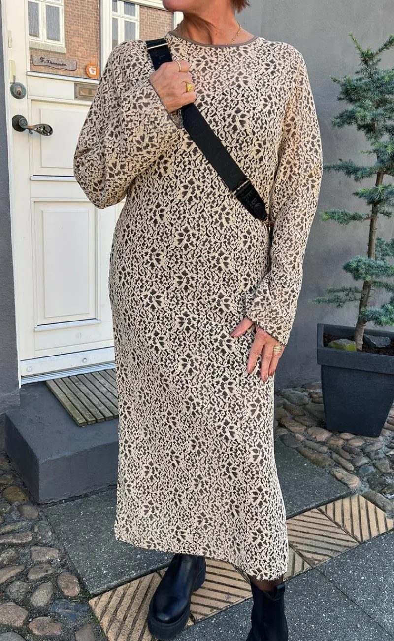 Kjole - Lanza - Beige/Brown Kjoler