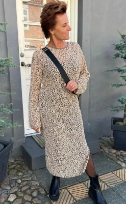 Kjole - Lanza - Beige/Brown Kjoler