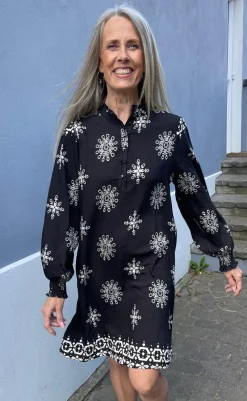 Outlet Kjole - Augusta - Black W. White Kjoler