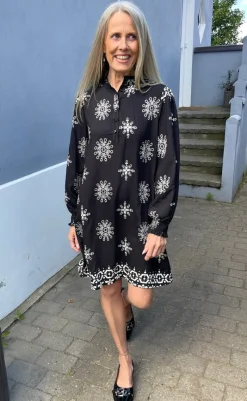 Outlet Kjole - Augusta - Black W. White Kjoler