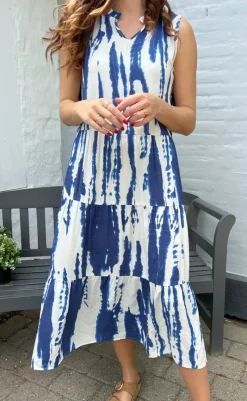 Clearance Kjole - Ella - Navy Tie Dye Kjoler