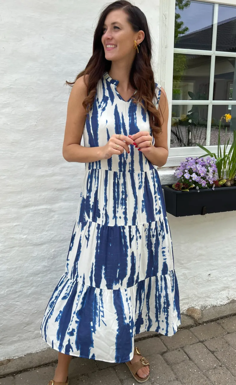 Clearance Kjole - Ella - Navy Tie Dye Kjoler