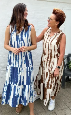 Clearance Kjole - Ella - Navy Tie Dye Kjoler