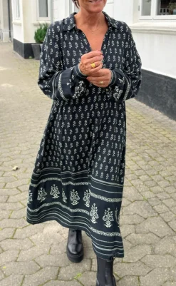 Sale Kjole - Camma - Black W. Print Kjoler