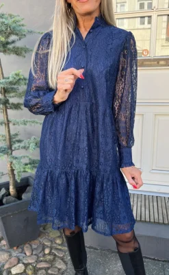 Discount Kjole - Dalia - Navy Blue Kjoler