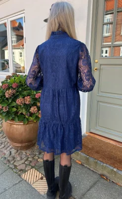 Discount Kjole - Dalia - Navy Blue Kjoler