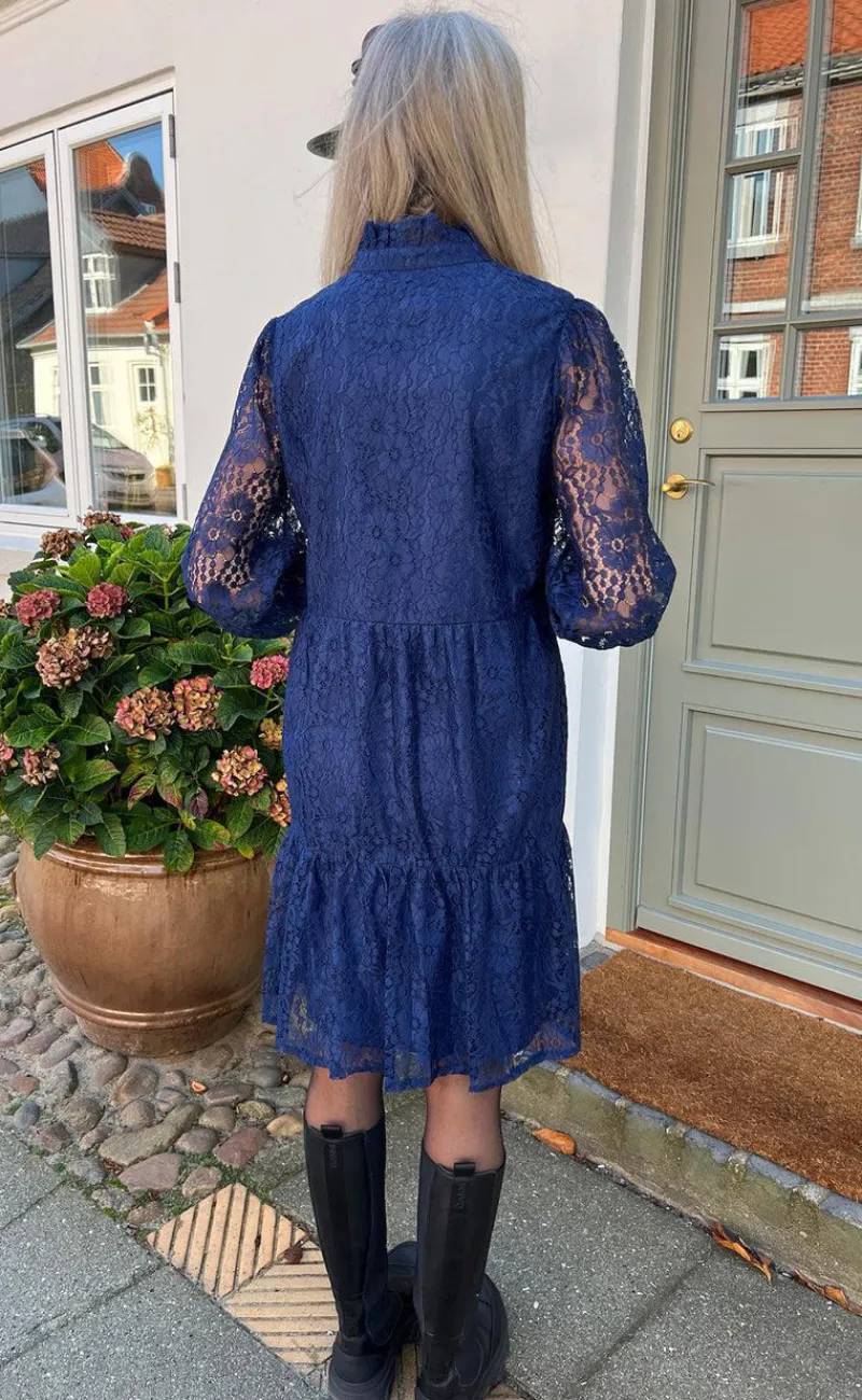 Discount Kjole - Dalia - Navy Blue Kjoler